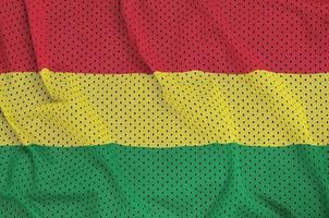 bolivia flagga tryckt på en polyester nylon- sportkläder maska tyg foto