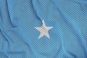 somalia flagga tryckt på en polyester nylon- sportkläder maska tyg foto