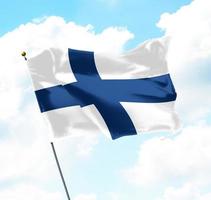 finlands flagga foto