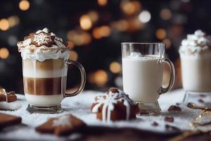 3d illustration av festlig kaffe, jul, tacksägelse, halloween foto