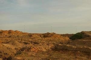 industriell sand stenbrott. sand grop. sand särskild för konstruktion. konstruktion industri. foto