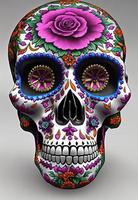 dia de los muertos traditionell calavera socker skalle dekorerad med blommor de dag av de död- illustration foto