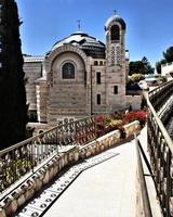 en se av de kyrka av st Peter på galicantu i jerusalem foto