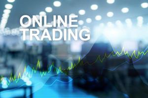 onlinehandel, forex, investering och finansmarknadskoncept. foto