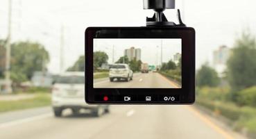 bil cCTV kamera video inspelare för körning säkerhet på de väg foto