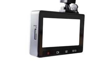 bil cCTV kamera video inspelare isolerat på vit bakgrund foto
