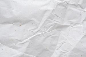 vit skrynkliga och skrynkligt återvinna papper textur bakgrund foto