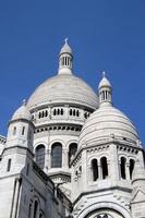 en panorama- se av paris i de sommar Sol foto