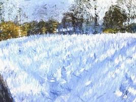 digital illustration snö scen bakgrund foto