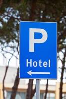 hotell parkering trafik tecken foto