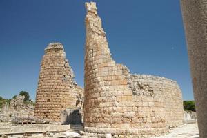 hellenistisk Port i perge gammal stad i antalya, turkiye foto