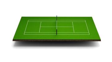 tennis domstol isolerat. 3d illustration foto