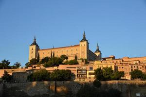 panorama- se av de alcazar av toledo foto