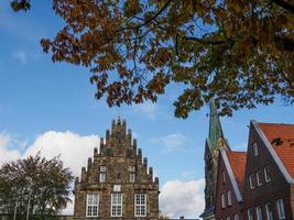 teh stad av schuettorf på de vechte flod i Tyskland foto