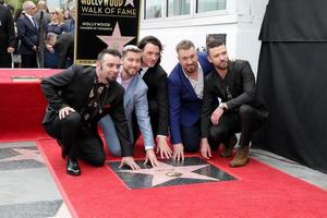 los angeles, apr 30 - Chris kirkpatrick, lans bas, jc chasez, joey fatone, Precis inkommet timberlake nsync på de nsync stjärna ceremoni på de hollywood promenad av berömmelse på april 30, 2018 i los angeles, ca foto