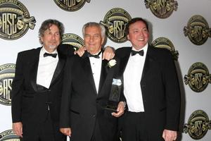 los angeles - feb 15 - Peter farrelly, Matthew leonetti, Bobby farrelly på de 2015 amerikan samhälle av filmfotografer utmärkelser på en århundrade torg hotell på februari 15, 2015 i århundrade stad, ca foto