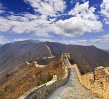 Kina stora mur horisonten upp foto