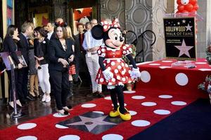 los angeles - jan 22 minnie mus på de minnie mus stjärna ceremoni på de hollywood promenad av berömmelse på januari 22, 2018 i hollywood, ca foto