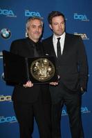 los angeles - jan 25 - alfonso cuaron, ben affleck på de 66: e årlig direktörer gille av Amerika utmärkelser - Tryck rum på århundrade torg hotell på januari 25, 2014 i århundrade stad, ca foto