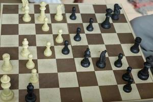 spelar schack spel foto