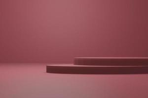 scen podium för kosmetisk produkt rosa pastell bakgrund med låg ljus 3d framställa foto