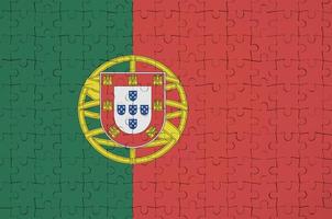 portugal flagga är avbildad på en vikta pussel foto