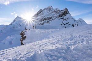 snöberg vid jungfraujoch, schweiz foto