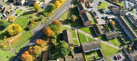 underbar antenn se av brittiskt stad, drönare hög vinkel antal fot foto