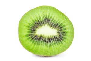 färsk skära grön kiwi frukt isolerat på vit foto