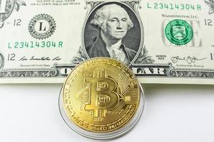 bitcoin och dollar foto