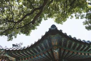 yeosu, söder jeolla provins, söder korea en tempel landskap foto