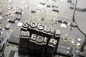 sociala medier & bloggikon av boktryck