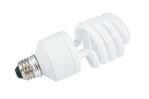 vit energisparlampa. foto
