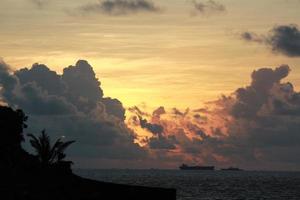 solnedgång på Goa, Indien