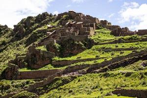 ruiner i den förlorade staden Pisac - Peru
