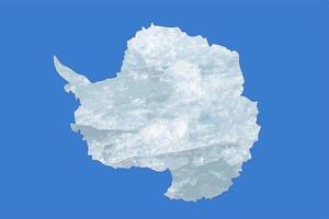 de mest allmänt Begagnade flagga av antarctica är de Karta av de kontinent. flagga av antarctica på de textur. collage. foto