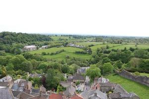 arial se av de marknadsföra stad av richmond norr yorkshire foto