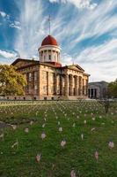 Illinois gammal stat capitol i springfield foto