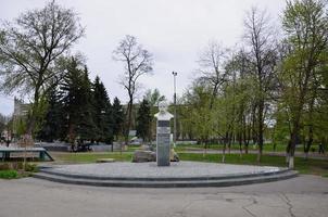 pavlograd. ukraina - Mars 4, 2019 monument av taras shevchenko, ukrainska poet, författare, konstnär foto