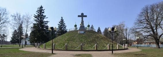 poltava. ukraina - Maj 4, 2017 plats av begravning kämpar av ryska trupper i poltava, ukraina foto