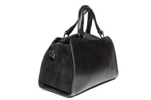 kvinnors läder handväska i svart foto
