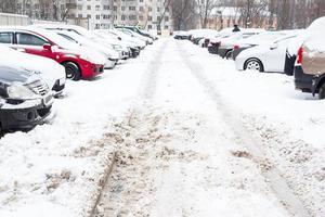 maskin snö lera foto