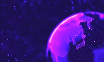 ultra violett galax bakgrund. Plats bakgrund illustration universum med nebulosa. 2018 lila teknologi bakgrund. artificiell intelligens begrepp foto