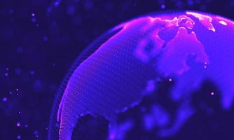 ultra violett galax bakgrund. Plats bakgrund illustration universum med nebulosa. 2018 lila teknologi bakgrund. artificiell intelligens begrepp foto