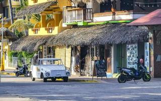 puerto escondido oaxaca mexico 2022 naturskön se turist gata handflatan stad zicatela puerto escondido Mexiko. foto