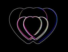3D-rendering romantisk hjärta bakgrund foto
