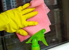 fönster tvättning Foto