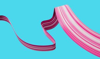 modern färgrik strömma affisch. Vinka flytande form rosa Färg bakgrund 3d illustration foto