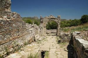 Port i aspendos gammal stad i antalya, turkiye foto