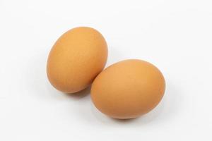 ägg kyckling isolerat på vit bakgrund foto